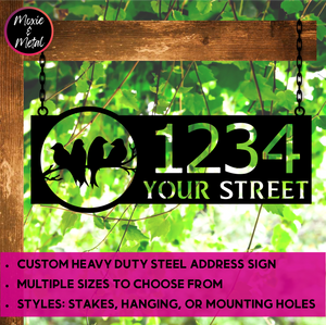 Birds on a Branch Custom Address Sign - 14 gauge heavy duty Steel