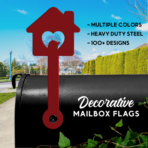 Birdhouse Mailbox Flag - Decorative Mailbox Decor - Metal Mailbox Decoration - Decor Gift