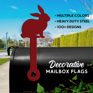 Bunny Rabbit Mailbox Flag - Decorative Mailbox Decor - Metal Mailbox Decoration - Decor Gift