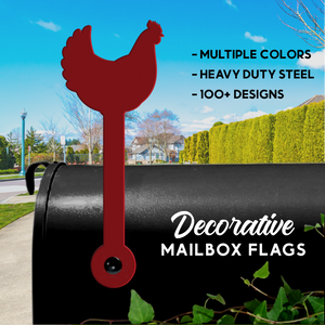 Chicken Mailbox Flag - Decorative Mailbox Decor - Metal Mailbox Decoration - Decor Gift