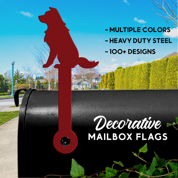 Cute Dog Sitting Mailbox Flag - Decorative Mailbox Decor - Metal Mailbox Decoration - Decor Gift