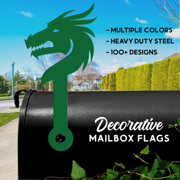 Dragon Mailbox Flag - Decorative Mailbox Decor - Metal Mailbox Decoration - Decor Gift