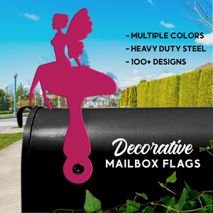 Fairy on Mushroom Mailbox Flag - Decorative Mailbox Decor - Metal Mailbox Decoration - Decor Gift
