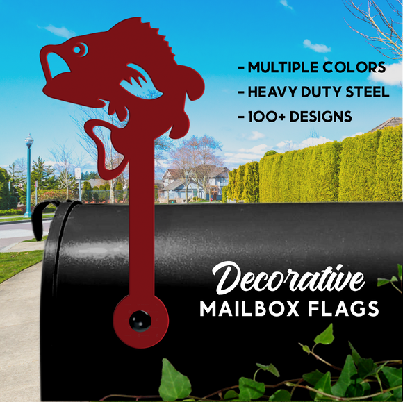 Fisherman  Mailbox Flag - Decorative Mailbox Decor - Metal Mailbox Decoration - Decor Gift