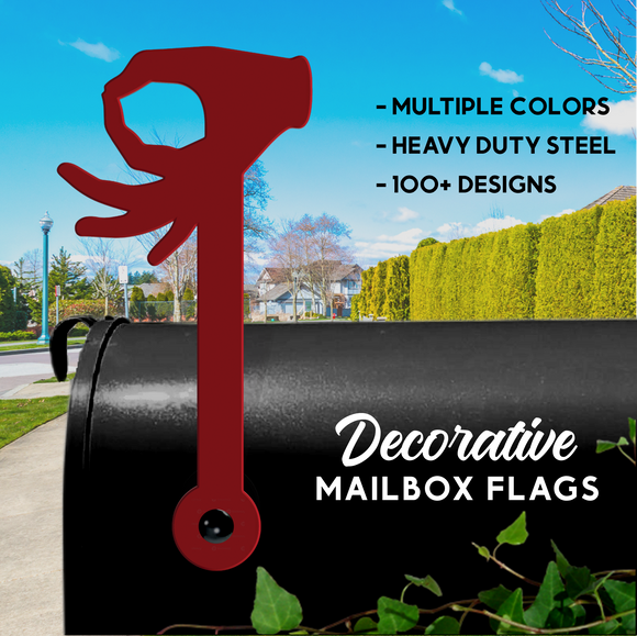 Gotcha Hand Funny Mailbox Flag - Decorative Mailbox Decor - Metal Mailbox Decoration - Decor Gift