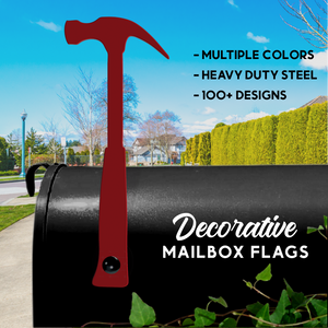 Hammer Mailbox Flag - Decorative Mailbox Decor - Metal Mailbox Decoration - Decor Gift