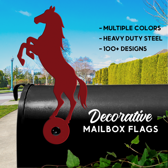 Horse Mailbox Flag - Decorative Mailbox Decor - Metal Mailbox Decoration - Decor Gift
