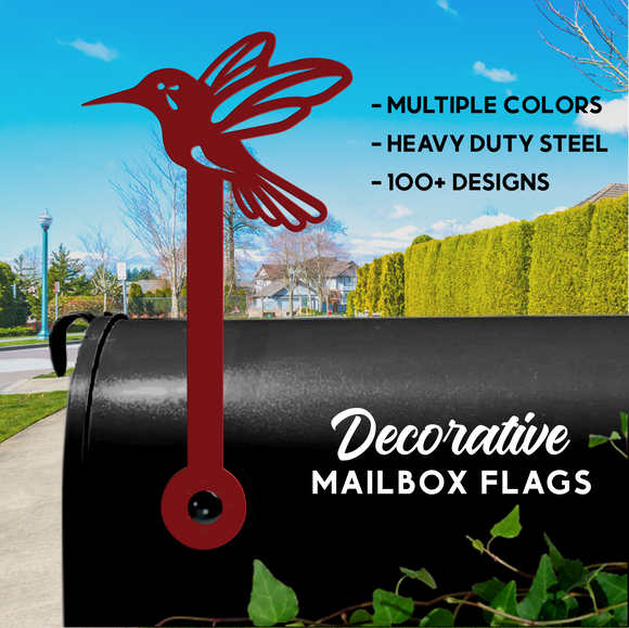 Hummingbird Mailbox Flag - Decorative Mailbox Decor - Metal Mailbox Decoration - Decor Gift