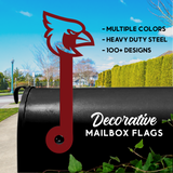 Louisville Cardinal Mailbox Flag - Decorative Mailbox Decor - Metal Mailbox Decoration - Decor Gift