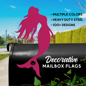 Mermaid Mailbox Flag - Decorative Mailbox Decor - Metal Mailbox Decoration - Decor Gift