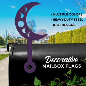 Moon Phases Mailbox Flag - Decorative Mailbox Decor - Metal Mailbox Decoration - Decor Gift