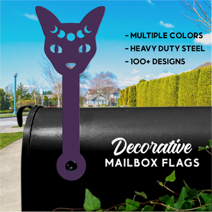 Mystic Cat Mailbox Flag - Decorative Mailbox Decor - Metal Mailbox Decoration - Decor Gift