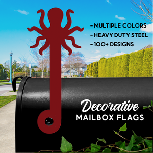 Octopus Mailbox Flag - Decorative Mailbox Decor - Metal Mailbox Decoration - Decor Gift