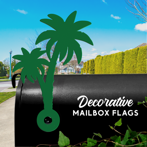 Palm Tree Mailbox Flag - Decorative Mailbox Decor - Metal Mailbox Decoration - Decor Gift