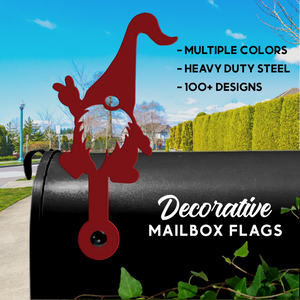 Peace Gnome Mailbox Flag - Decorative Mailbox Decor - Metal Mailbox Decoration - Decor Gift