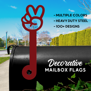 Peace Hand Mailbox Flag - Decorative Mailbox Decor - Metal Mailbox Decoration - Decor Gift