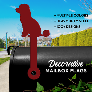 Poodle Dog Mailbox Flag - Decorative Mailbox Decor - Metal Mailbox Decoration - Decor Gift