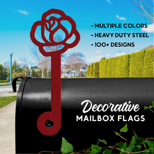 Rose Flower Mailbox Flag - Decorative Mailbox Decor - Metal Mailbox Decoration - Decor Gift