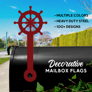 Helm Mailbox Flag - Decorative Mailbox Decor - Metal Mailbox Decoration - Decor Gift