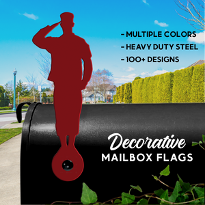 Military Soldier Mailbox Flag - Decorative Mailbox Decor - Metal Mailbox Decoration - Decor Gift