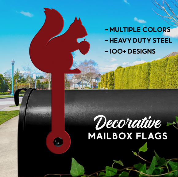 Squirrel Mailbox Flag - Decorative Mailbox Decor - Metal Mailbox Decoration - Decor Gift