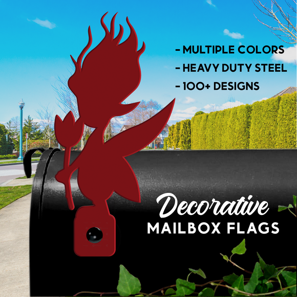 Troll with Flower Mailbox Flag - Decorative Mailbox Decor - Metal Mailbox Decoration - Decor Gift