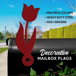 Tulip Flower Mailbox Flag - Decorative Mailbox Decor - Metal Mailbox Decoration - Decor Gift