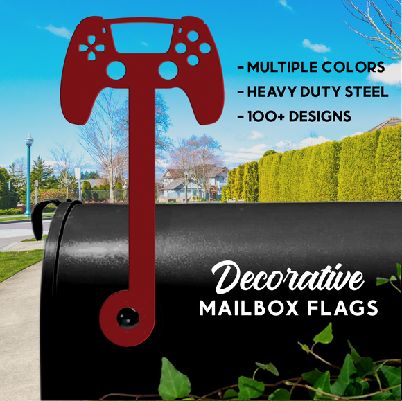 Video Game Controller Mailbox Flag - Decorative Mailbox Decor - Metal Mailbox Decoration - Decor Gift