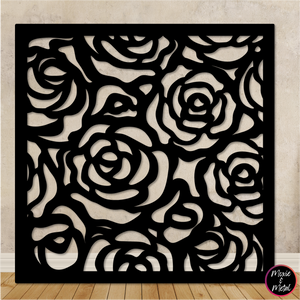 Decorative Rose Metal Wall Panels  - Interior and Exterior  - Great for fence, walls, Inserts, railing, landscape+  DP41