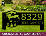 Custom Bear Mountains Address Sign - 14 gauge heavy duty Steel